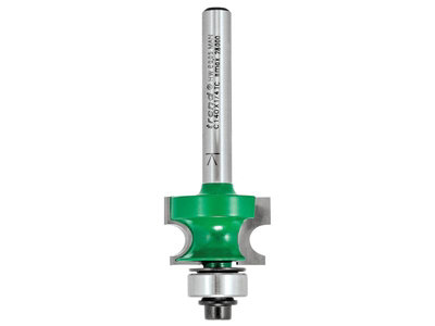 Trend C140X1/4TC C140 x 1/4 TCT Bearing Guided Full Corner Bead 3.2mm Cutter Bit