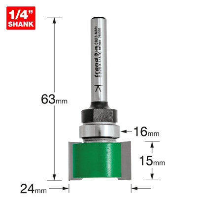 Trend C220X1/4TC C220 x 1/4 TCT Fire Door Intumescent Strip Cutter 15 x 24mm