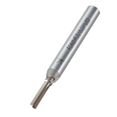 Trend Craft Pro 1/4in Shank 3.2mm 2 Flute Straight Router Cutter Bit ...