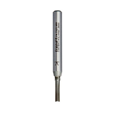 Trend Craft Pro 1/4in Shank 3.2mm 2 Flute Straight Router Cutter Bit ...