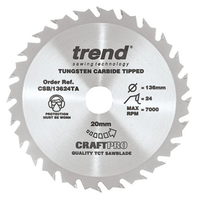 Trend CSB/13624TA Craft Saw Blade 136 X 24 Teeth X 20 Thin