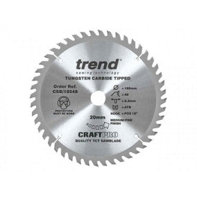 Trend CSB/18548 Craft Saw Blade 185mm 48T 20mm Erbauer ERB690CSW  Triton TTS185