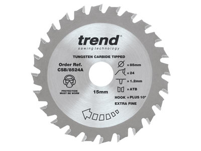 Trend CSB/8524A CraftPro Mini Saw Blade 85mm x 15mm x 24T Makita HS301D Blade