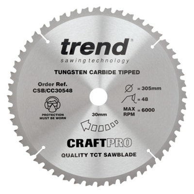 Trend CSB/CC30548 Mitre Saw Blade 305mm 48T KGS305 Makita LS1216 Dewalt DWS780