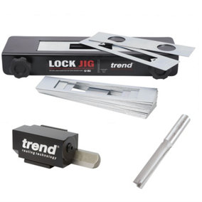 Trend LOCK/JIG Door Fitter Lock Fitting Router Jig + 12mm Cutter + Corner Chisel