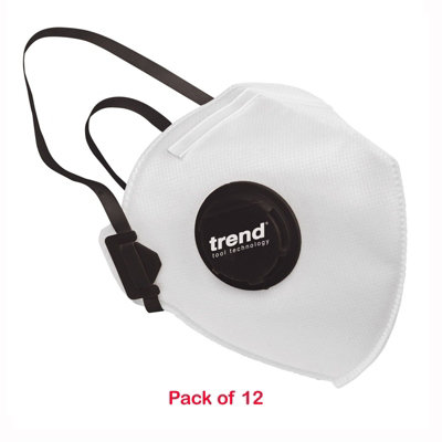 Trend RPE/FFP2V 12 X FFP2V NR Valved Respirator Safety Dust Masks APF10 ...