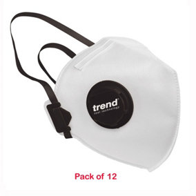 Trend RPE/FFP2V 12 X FFP2V NR Valved Respirator Safety Dust Masks APF10 x WEL