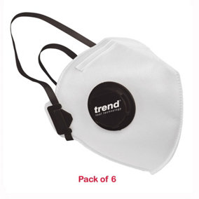 Trend RPE/FFP2V 6 X FFP2V NR Valved Respirator Safety Dust Masks APF10 x WEL