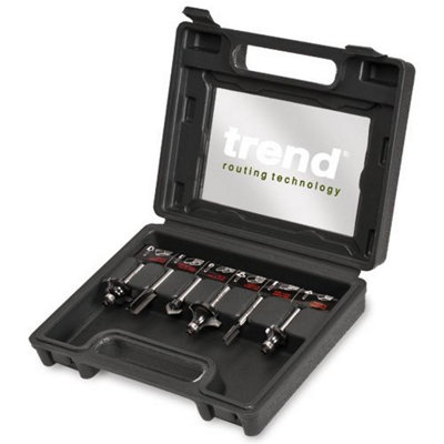 Trend SET/SS11X1/4TC 1/4in TCT Router Cutter Set, 6 Piece TRESET6PC14