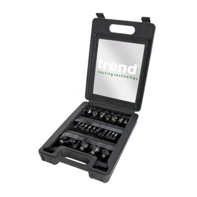 Trend SET/SS24X1/4TC 24 Piece Router Cutter Starter Bit Set 1/4in Shank