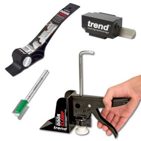 Trend Single Person Door Fitting Kit Door Raiser Straight Cut Bit Corner Chisel