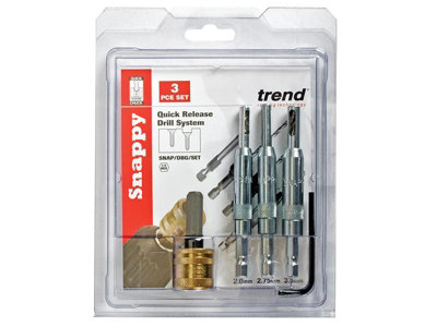 Trend Snap/Dbg/Set Drill Bit Guide Set With Quick Chuck - 5/64In 7/64In & 9/64In