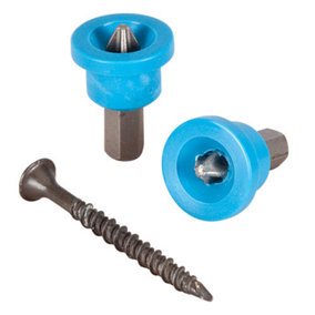 Trend Snappy Drywall No2 Phillips 25mm Screwdriver Bits inc Depth Stop Pack of 2