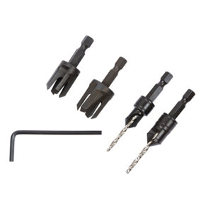 Trend Snappy SNAP/PC/A 4 Piece Set Countersink and Plug Cutter Drill Bit Set