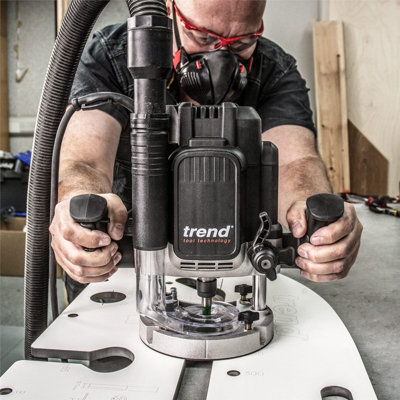 Trend T12EK Trade Variable Speed Router 80mm Plunge Depth Soft Start ...