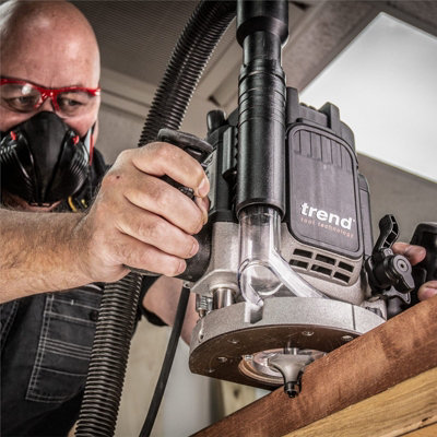 Trend T12EK Trade Variable Speed Router 80mm Plunge Depth Soft Start ...