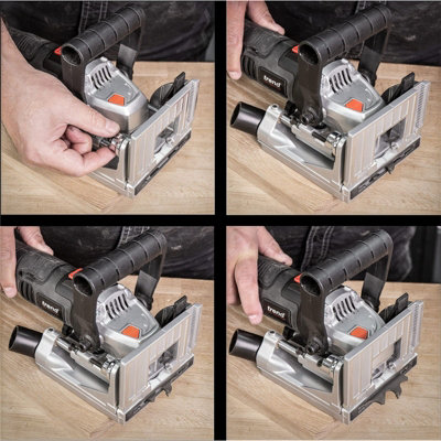 Trend T18S/BJK1 T18S 18v Biscuit Jointer - 1 x 4.0Ah Battery + Charger + Blade - 4