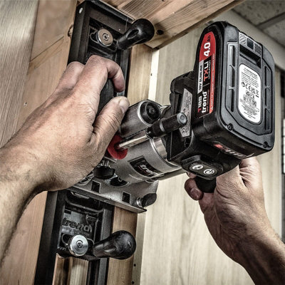 Trend T18S/R14K2 18v Cordless Brushless Router Trimmer + Plunge Base - 2 x 4.0Ah - 5