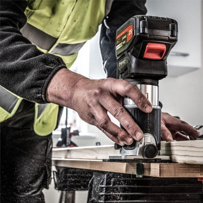 Trend T18S/R14K2 18v Cordless Brushless Router Trimmer + Plunge Base - 2 x 4.0Ah - 6
