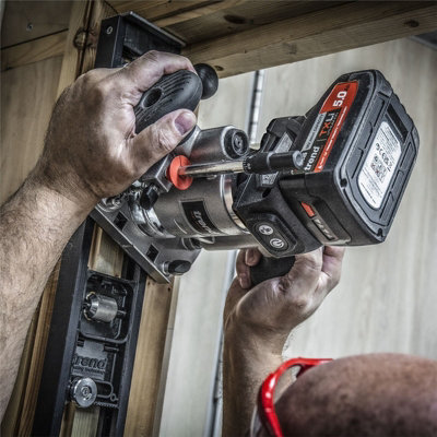 Trend T18S/R14K2 18v Cordless Brushless Router Trimmer + Plunge Base - 2 x 4.0Ah - 8