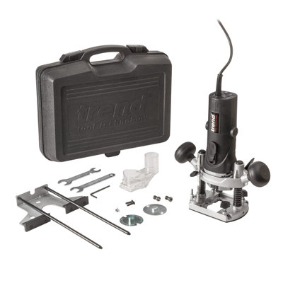 Trend T4EK 240v 1/4in Variable Speed Plunge Router 850W Lightweight and Compact