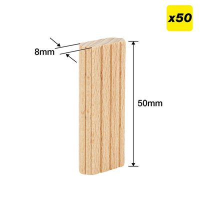 Trend TEN/8X50/50 Beechwood Mortice Tenons 8X50mm Festool Domino System X50