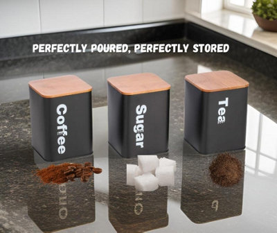 Trendi 3pc Kitchen Storage Containers Set with Airtight Lids Includes ...