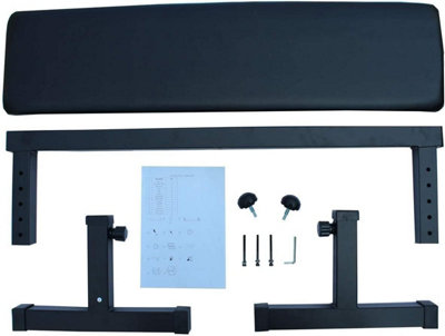 Trendi Flat Weight Bench Adjustable Height Utility Workout Bench with ...
