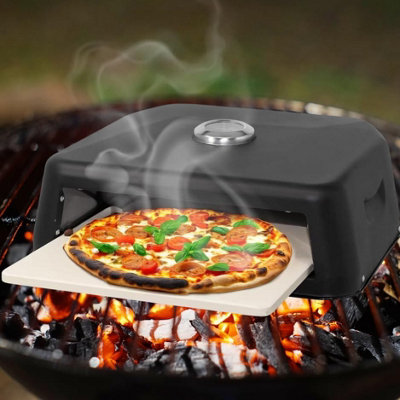 Pizza stone on gas bbq hotsell