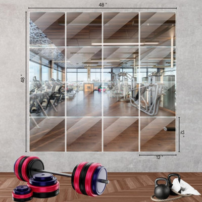 Mirror Tiles Large Mirrors For Gym Diy Mirror Big Gym Mirrors For