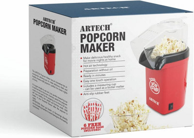 Trendi Hot Air Mechanism Fat Free Popcorn Maker No Oil  Free Popcorn Bags Included  Healthy Home-Made Treats  Movie Nights