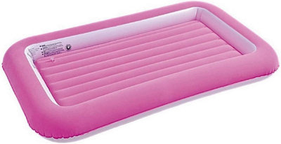 Trendi Kids Airbed with Bumper Junior Inflatable bed with Airlock Camping Bed Pink