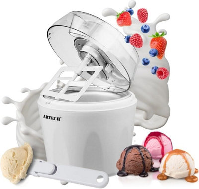 Trendi Premium Ice Cream Maker AT-51658-1.5L Healthy Frozen Treats  With Double Insulation Bowl Feeder Funnel Mixing Paddle