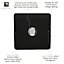 Trendi Switch 1 Gang 1 or 2 way 150w Rotary LED Dimmer Light Switch in Piano Black
