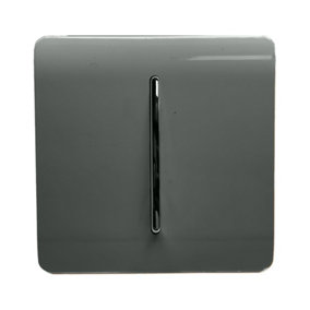 Trendi Switch 10A Triple Pole Bathroom Fan Isolator Switch in Charcoal Grey
