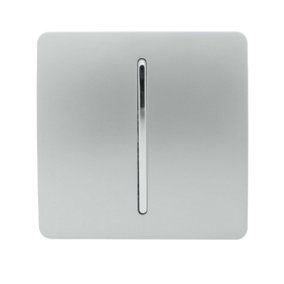 Trendi Switch 10A Triple Pole Bathroom Fan Isolator Switch in Platinum Silver
