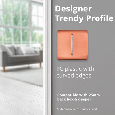 Trendi Switch Copper 1 Gang 2 way Light Switch