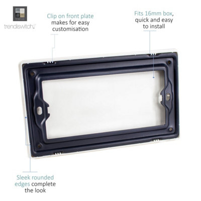 Trendi Switch Dark Brown Double Blanking Plate, ART-2BLKDB