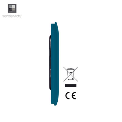 Trendi Switch Ocean Blue Double Blanking Plate, ART-2BLKOB