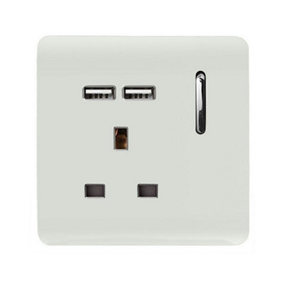 Trendiswitch 1 Gang 2 Port USB 2100mA Plug Socket