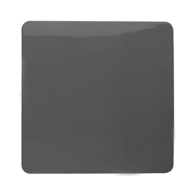 Trendiswitch Charcoal 1 Gang Blanking Plate