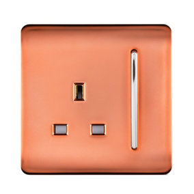 Trendiswitch COPPER 1 Gang 13 Amp Switched Socket