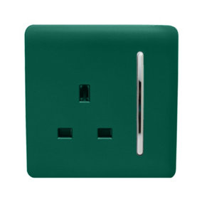 Trendiswitch DARK GREEN 1 Gang 13 Amp Switched Socket