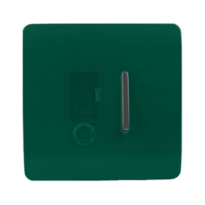 Trendiswitch DARK GREEN 13 Amp Fused Spur with Flex Outlet Price Comparisons | Compare The Build
