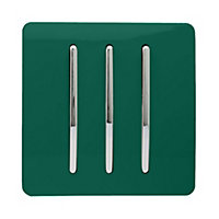 Trendiswitch DARK GREEN 3 Gang 1 or 2 way Light Switch
