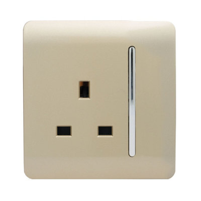 Trendiswitch Silver 20 Amp Switch with Neon 1 Gang