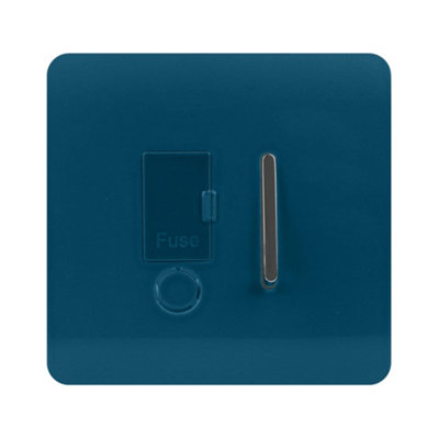 Trendiswitch MIDNIGHT BLUE 13 Amp Fused Spur with Flex Outlet Price Comparisons | Compare The Build