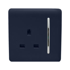 Trendiswitch Navy 1 Gang 13 Amp Switched Socket
