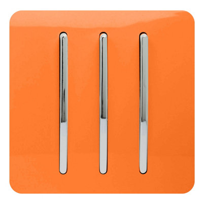 Trendiswitch ORANGE 3 Gang 1 or 2 way Light Switch