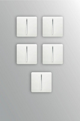 Trendiswitch Silver 1 Gang 2 Way 10 Amp Switch (5 Pack) 1 Gang 2 Way